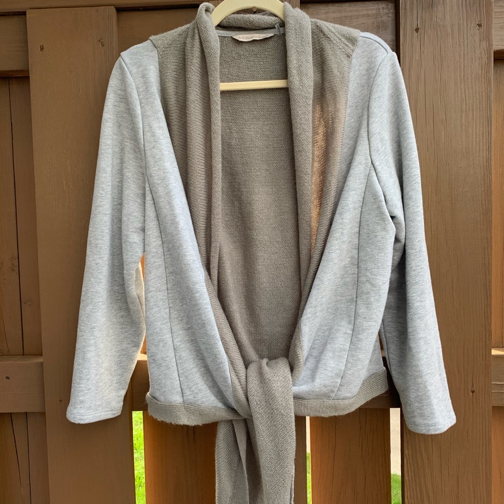 SOFT SURROUNDINGS mixed media sweater sweatshirt cardigan